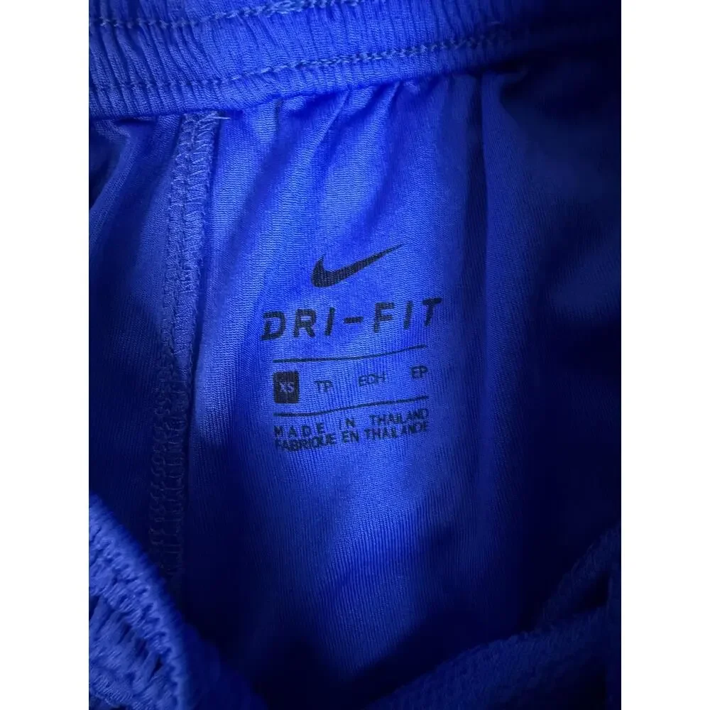 Nike Shorts Boys XS Blue Mesh Athletic Elastic Waist Drawstring 6.5 In Inseam